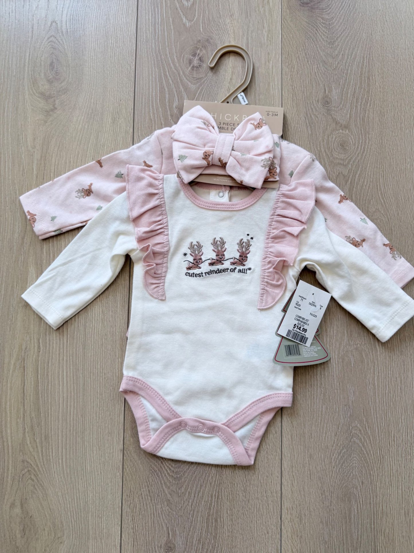 Baby Girl Christmas Long Sleeve Body suits , Kids 3 Month (0-3M)