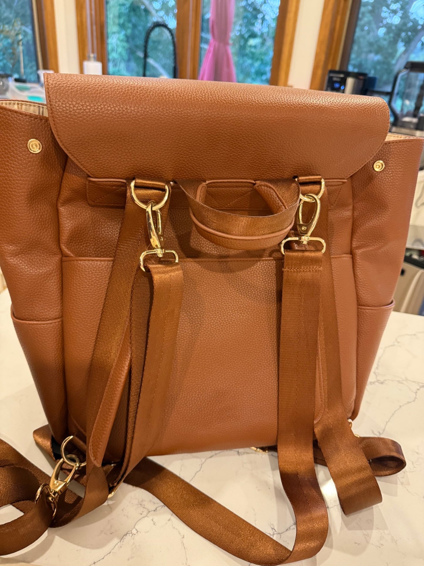 Gray Haus Diaper Bag Caramel MSRP $189
