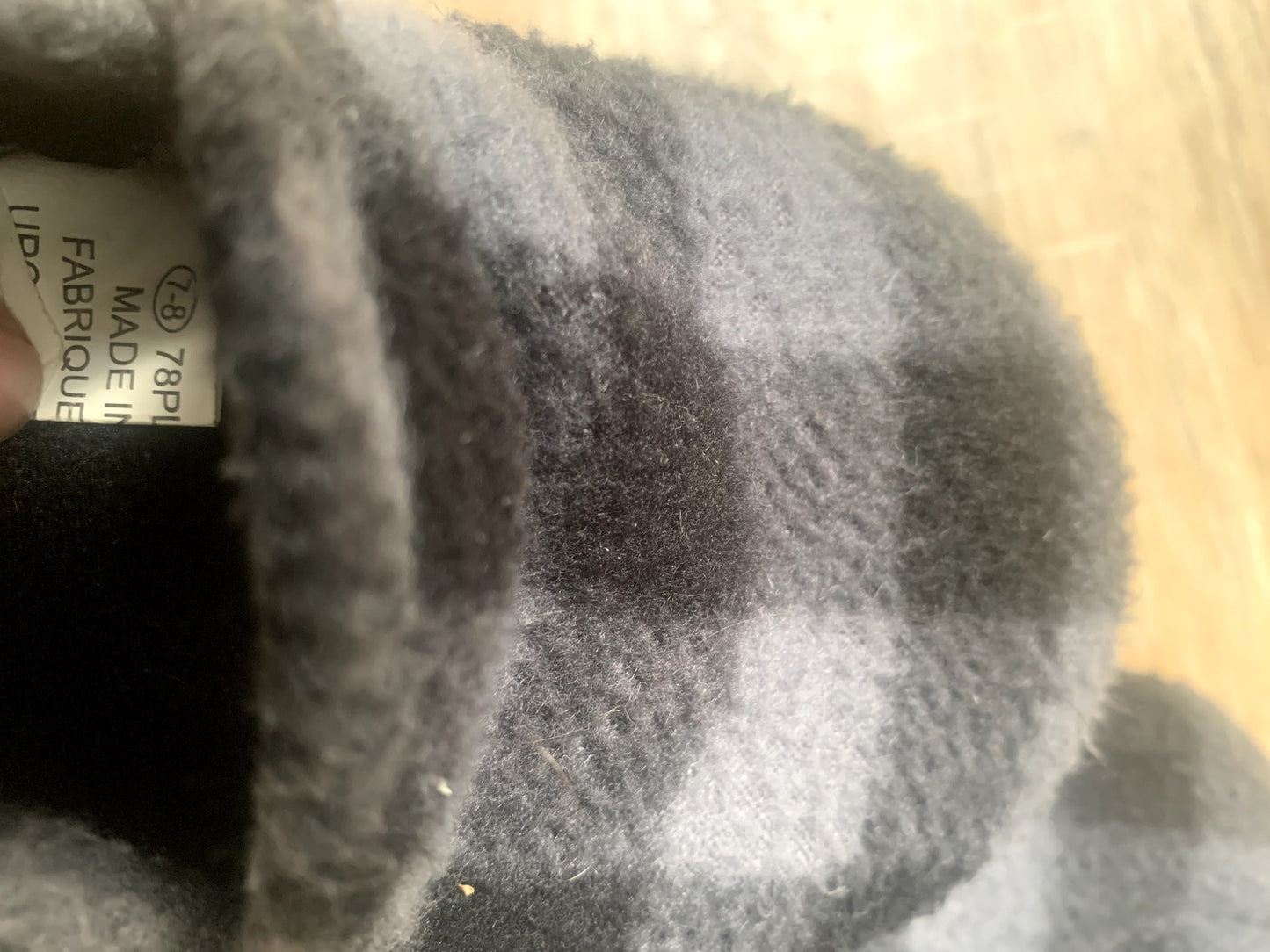 Grey and Black Plaid Slippers - size 7, Shoes 7 (Walkers:12-24 mth)