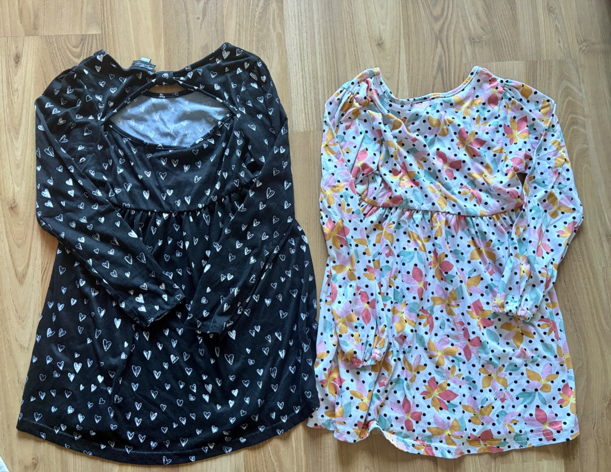 2 x long sleeve dresses , Kids 8
