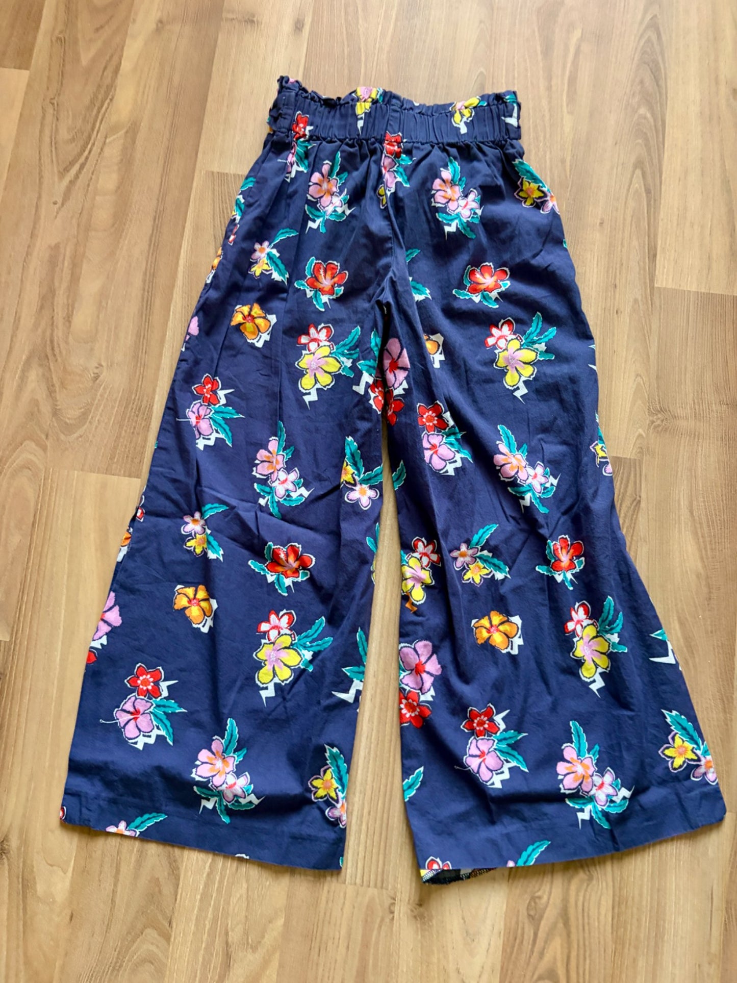 Flowy floral wide leg pants 7/8, Kids 7