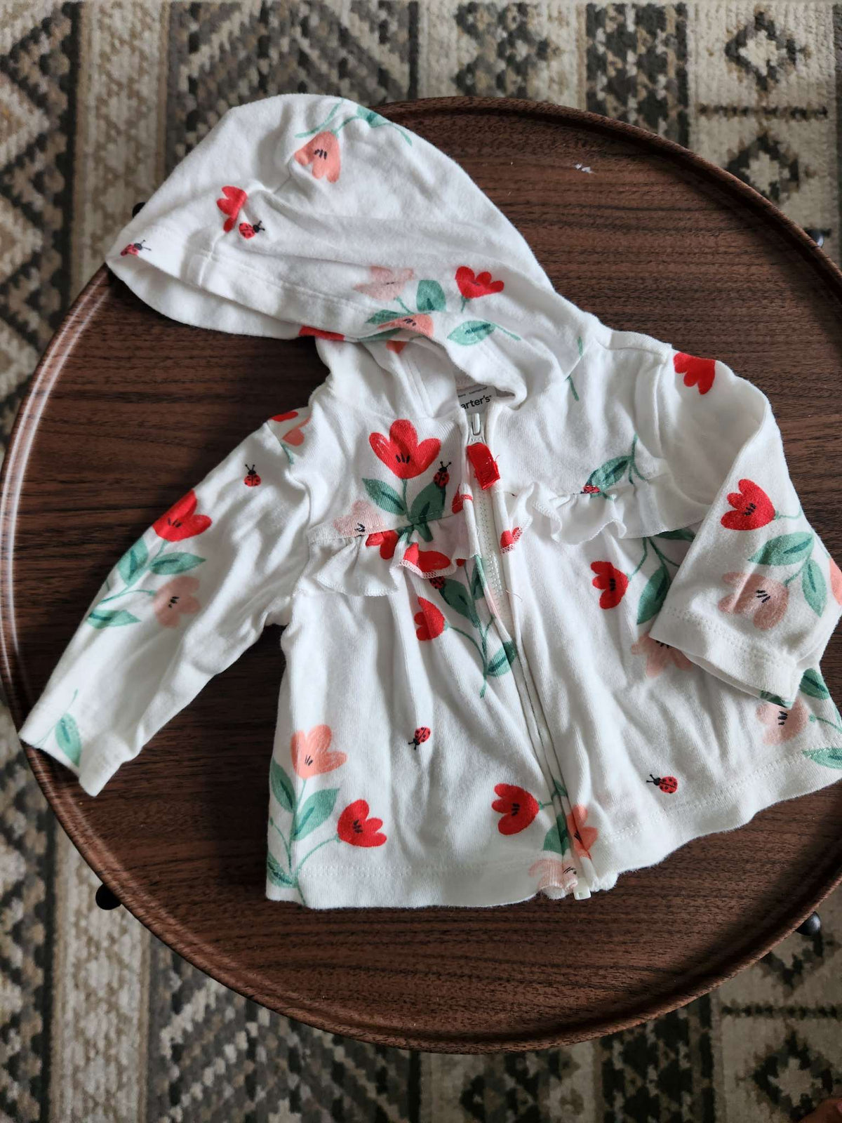 Carters Floral and Ladybug Sweater 3m, Kids 3 Month (0-3M)