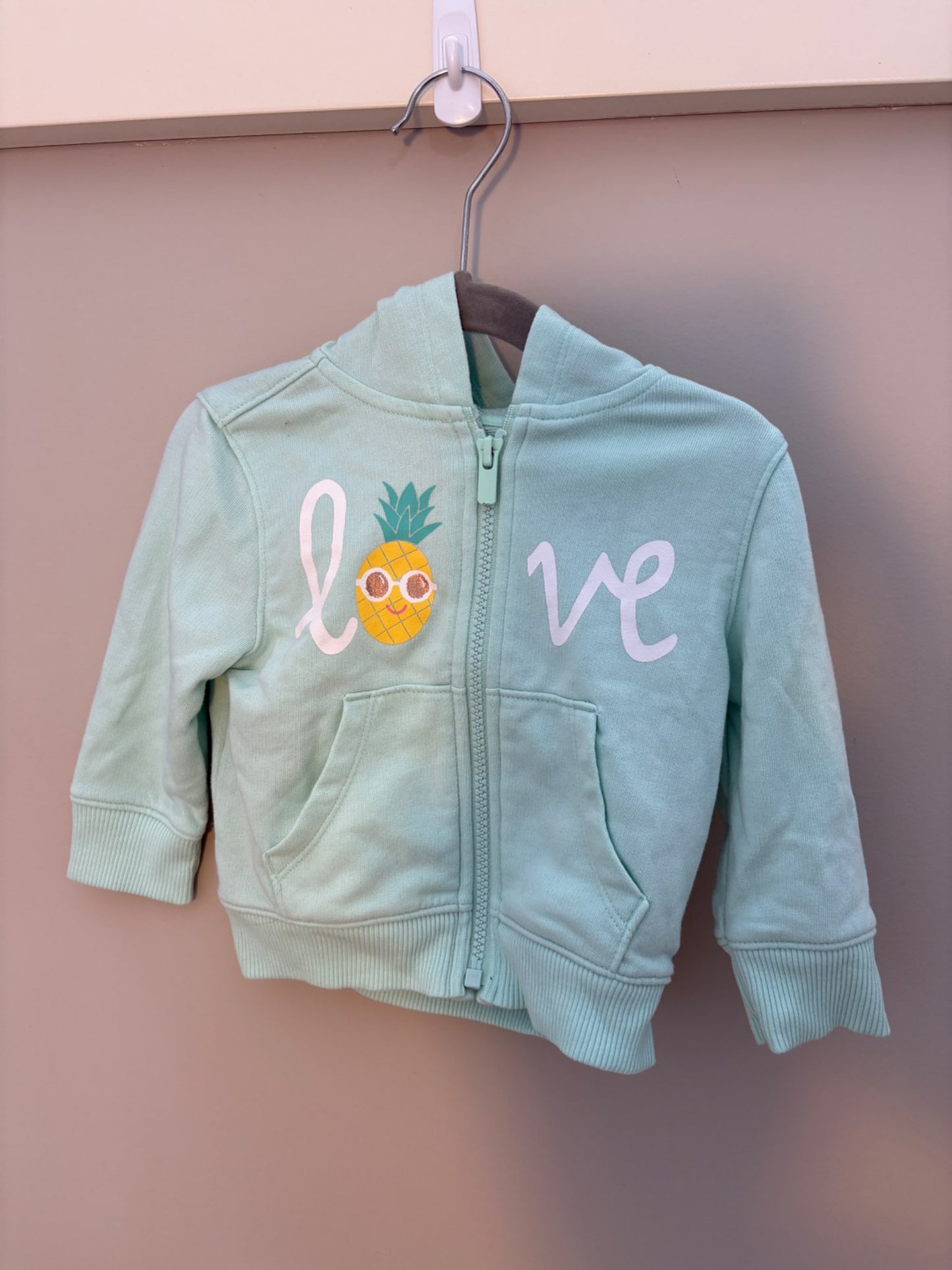 Old navy 12-18 month pineapple zip sweater , Kids 18 Month (12-18M)