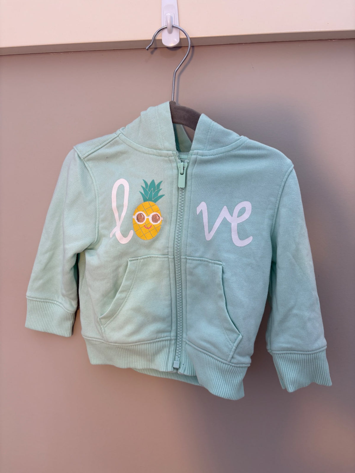 Old navy 12-18 month pineapple zip sweater , Kids 18 Month (12-18M)