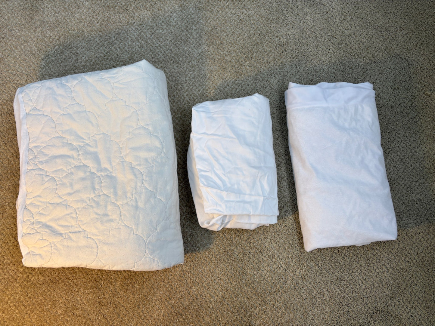 White pack and play sheets and mattress pad