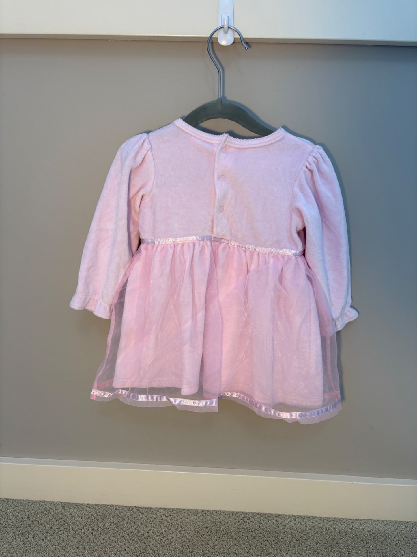 Soft pink dress with tulle overlay 12-18 months, Kids 18 Month (12-18M)