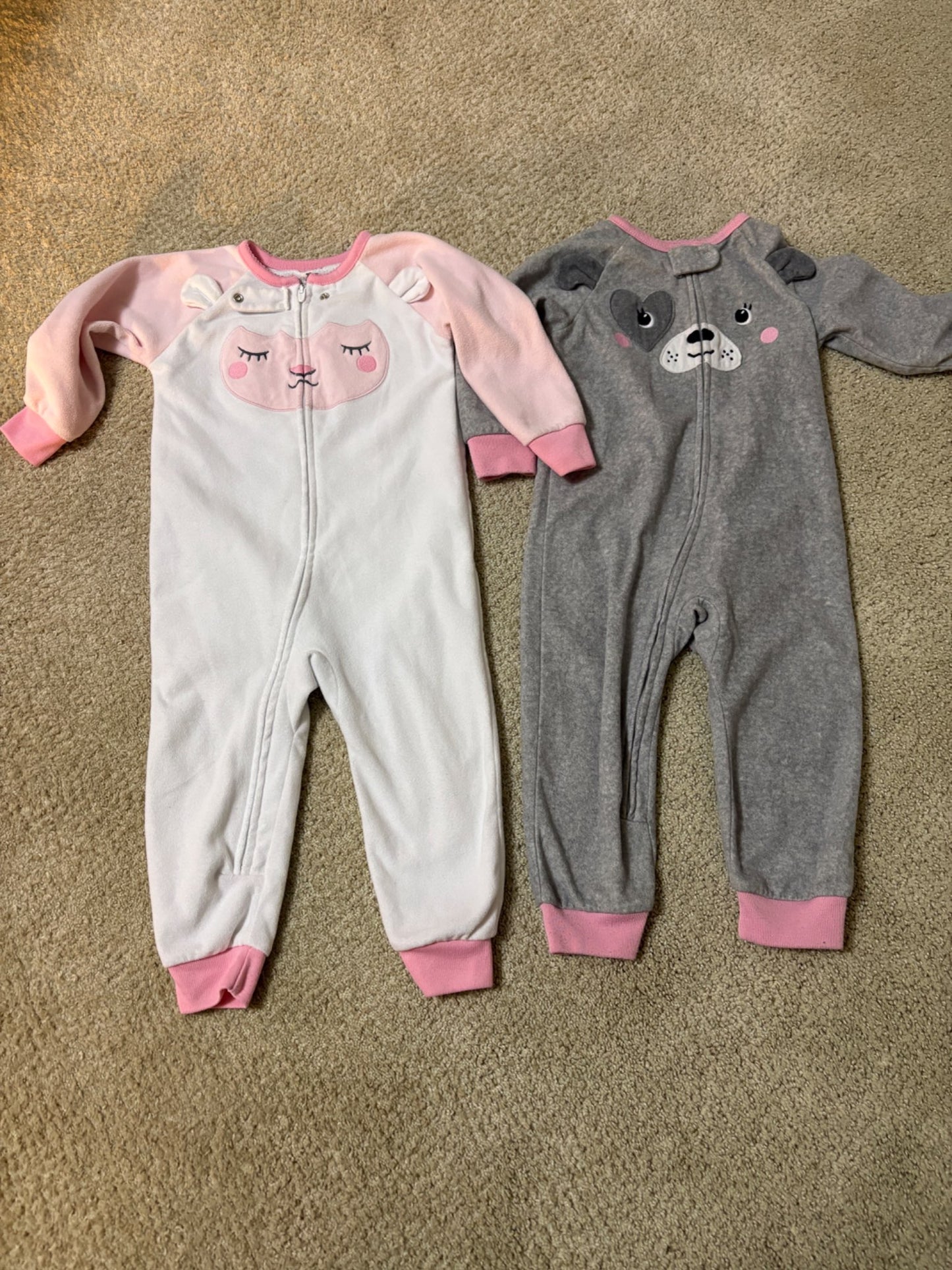18 month fleece Pajama with no feet bundle, Kids 18 Month (12-18M)