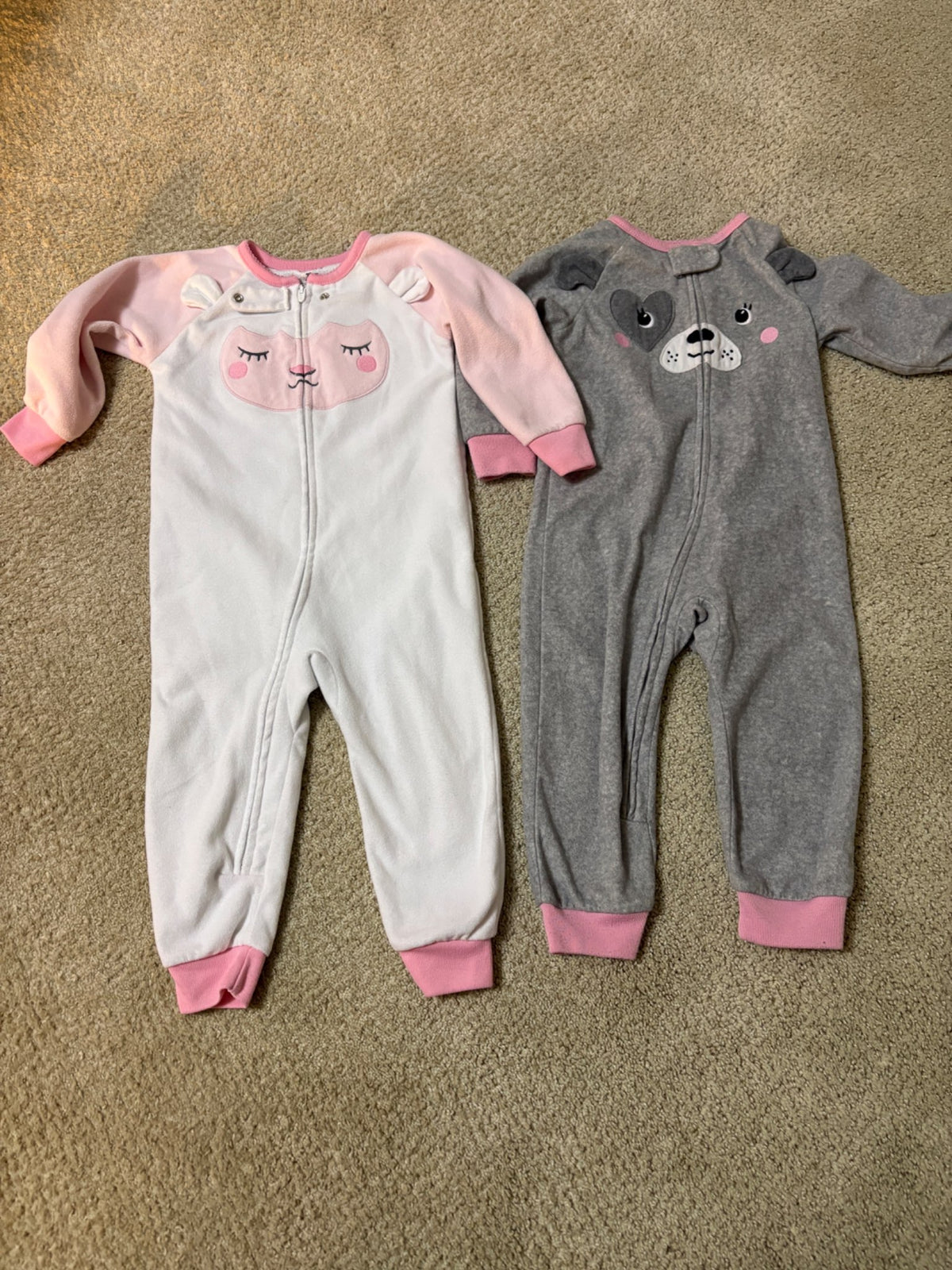 18 month fleece Pajama with no feet bundle, Kids 18 Month (12-18M)