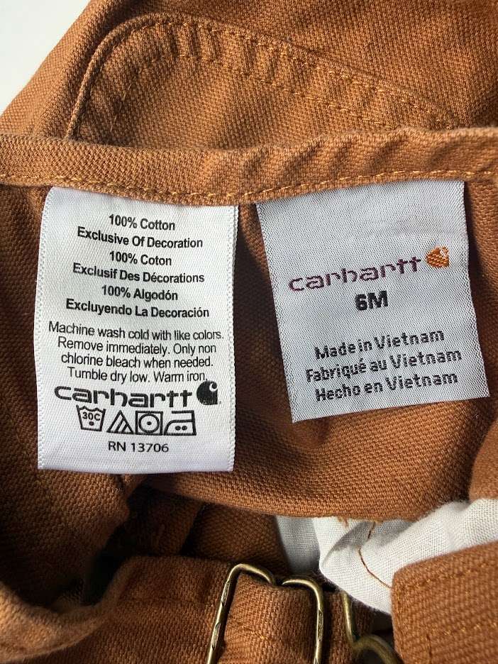 Carhartt Baby Overalls 6m, Kids 6 Month (3-6M)