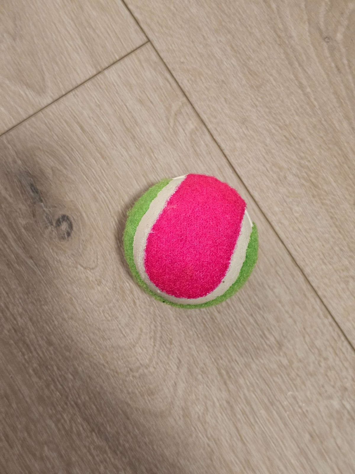 Outdoor Bright Pink & Green Play Ball (Tennis Ball Style)