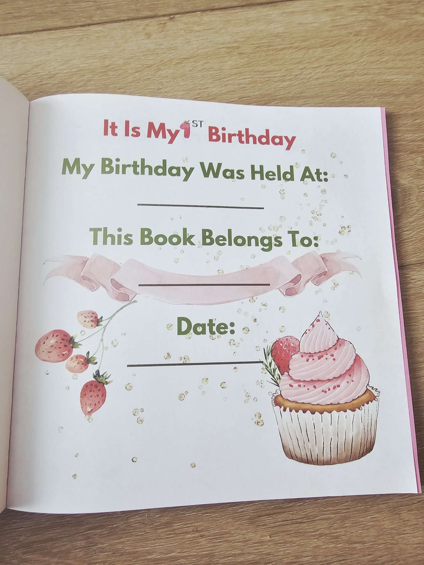 Happy First Birthday Guest Book