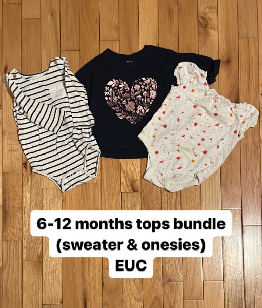 6-12 months Tops/Onesies Bundle, Kids 9 Month (6-9M)