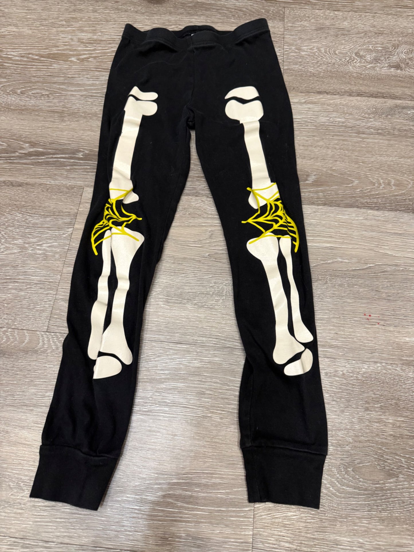 Skeleton leggings with knee webs size 10, Kids 10