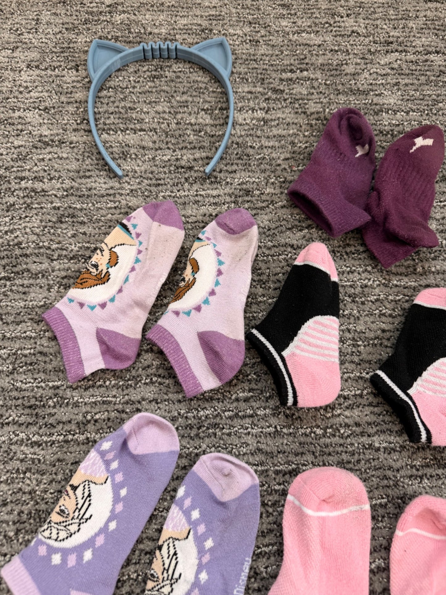 Nine sock set with cat ears