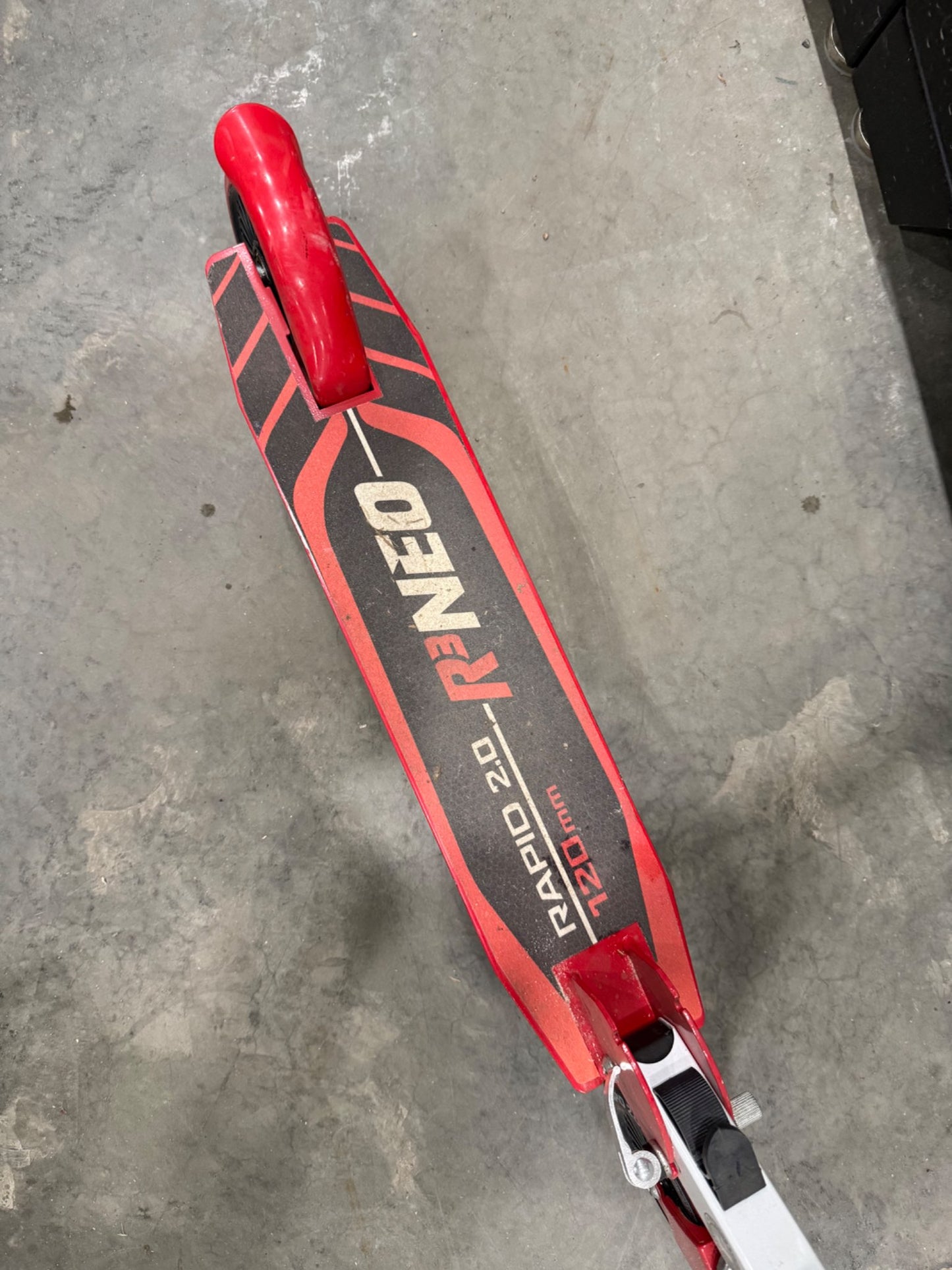 Red and black scooter