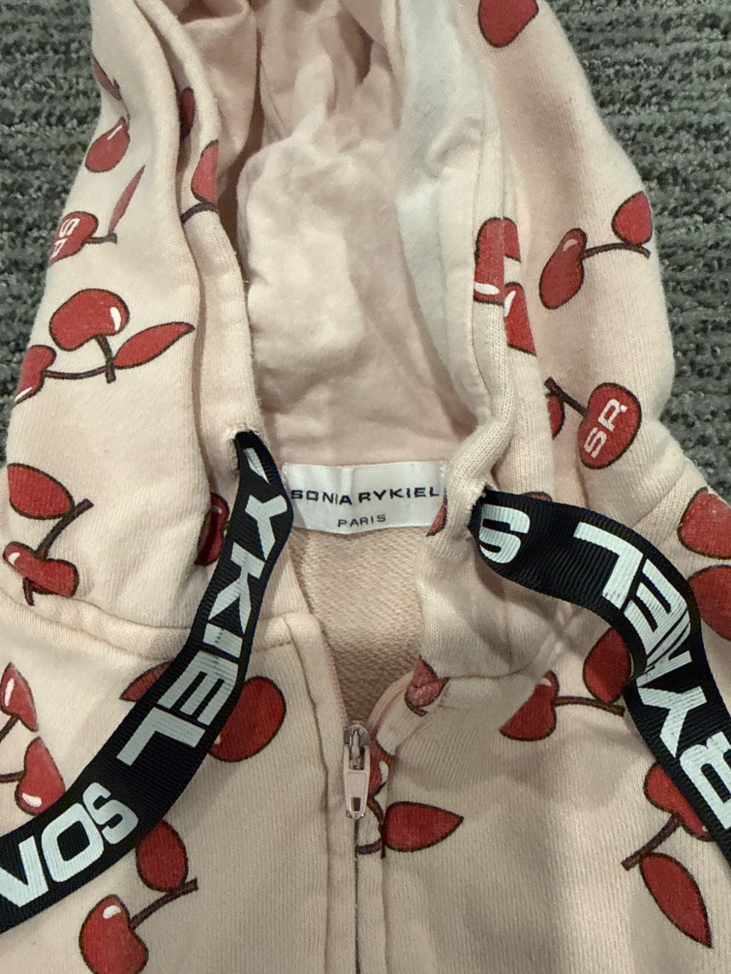 Sonia Rykiel cherry hoodie 4T could fit smaller, Kids 4/4T