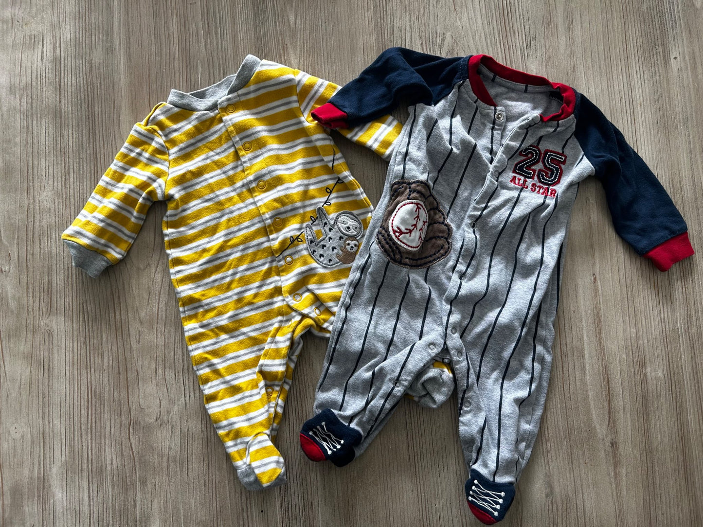 Two pj onesies, Kids 3 Month (0-3M)