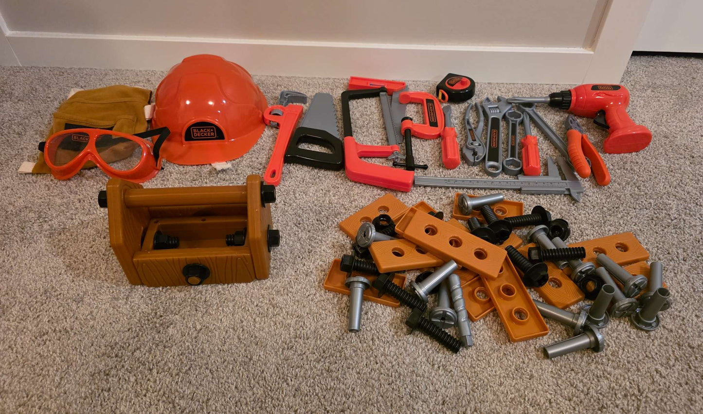 Little Tikes Tikes Tough Workshop + Large Tool Bundle, VGUC