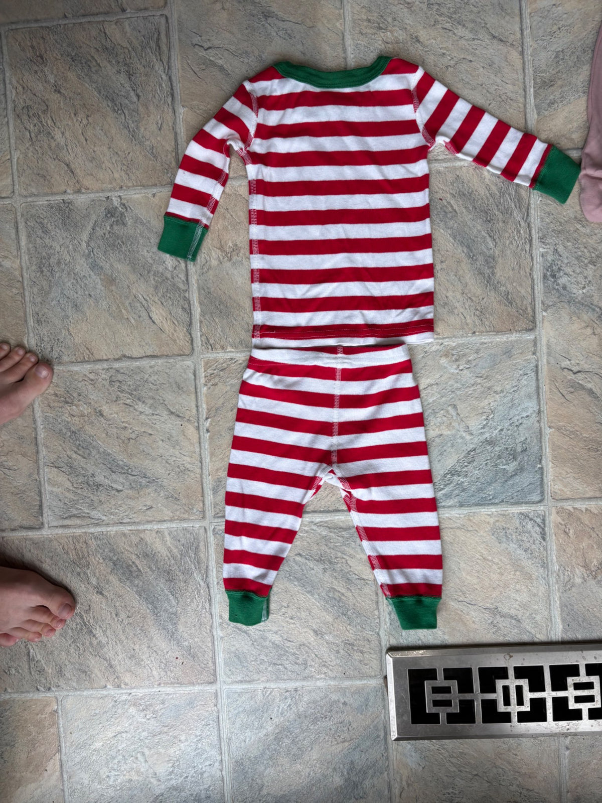 Hanna Anderson striped holiday pajama set, Kids 6 Month (3-6M)