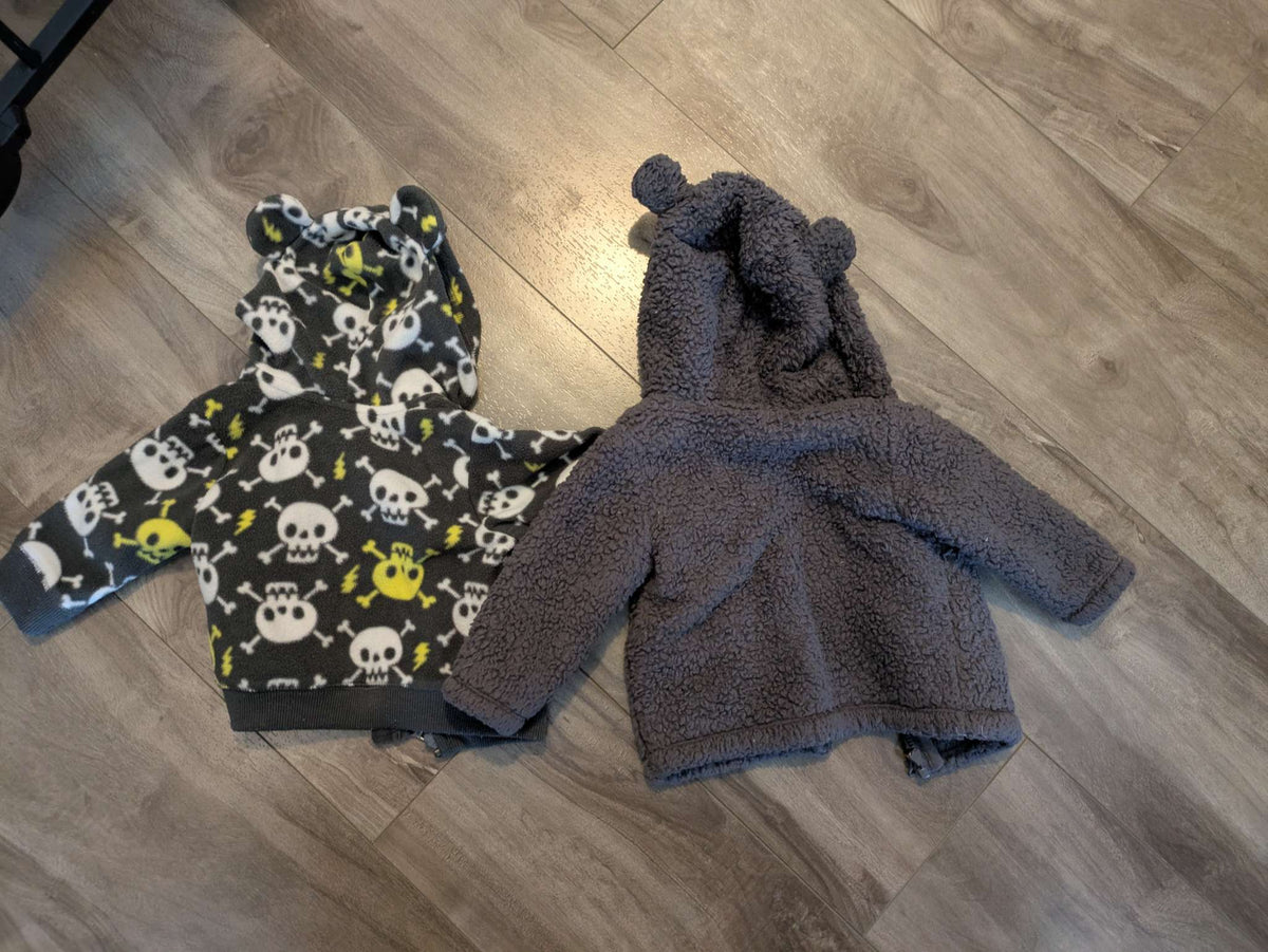 2 critter ear hooded sweaters, Kids 6 Month (3-6M)