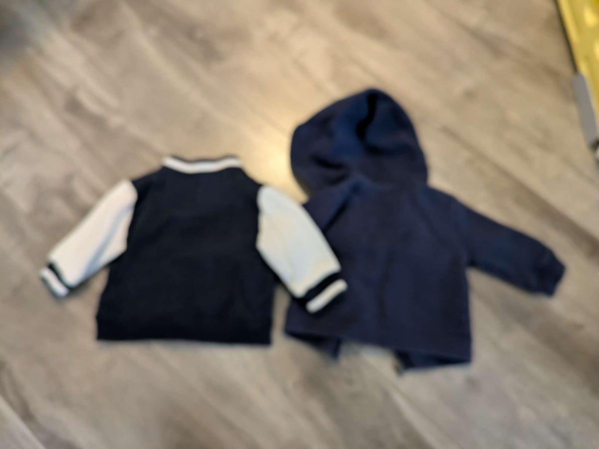Versity sweater (Joe Fresh) and hoodie (Carter's), Kids 6 Month (3-6M)