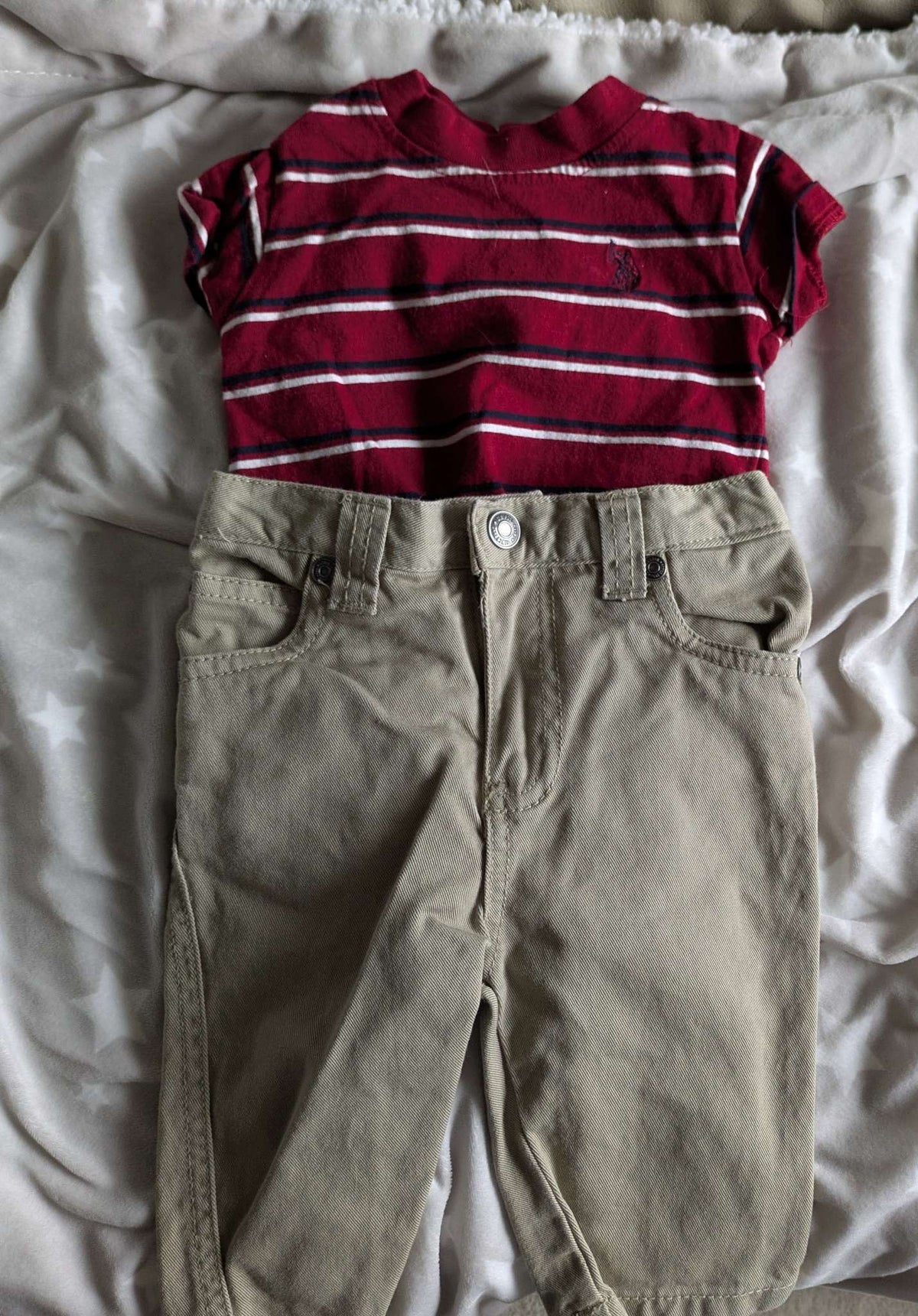 Polo onesie and matching pants , Kids 6 Month (3-6M)