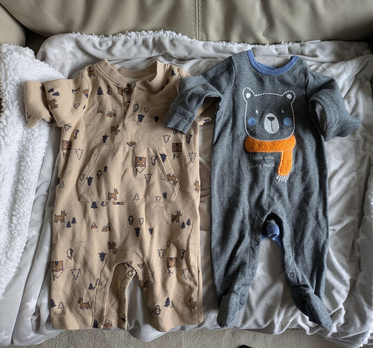 Bear and woodland rompers, Kids 6 Month (3-6M)