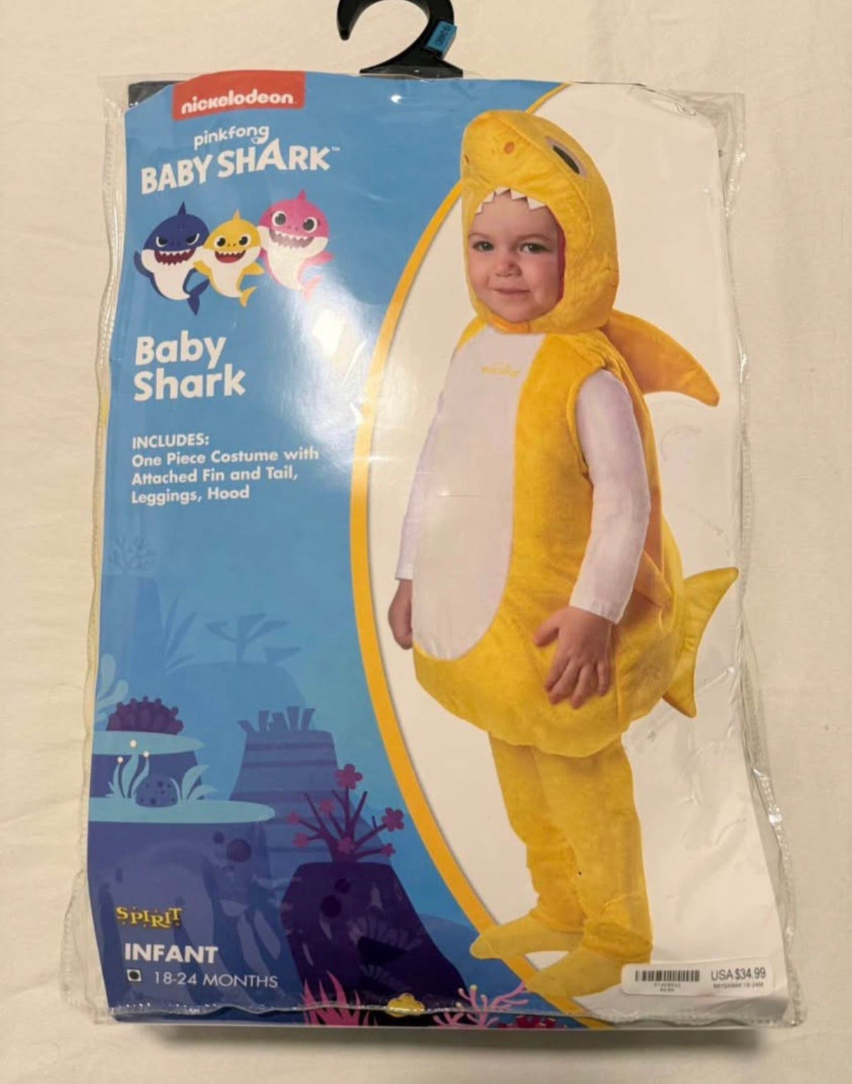 Baby Shark costume , Kids 24 Month (18-24M)