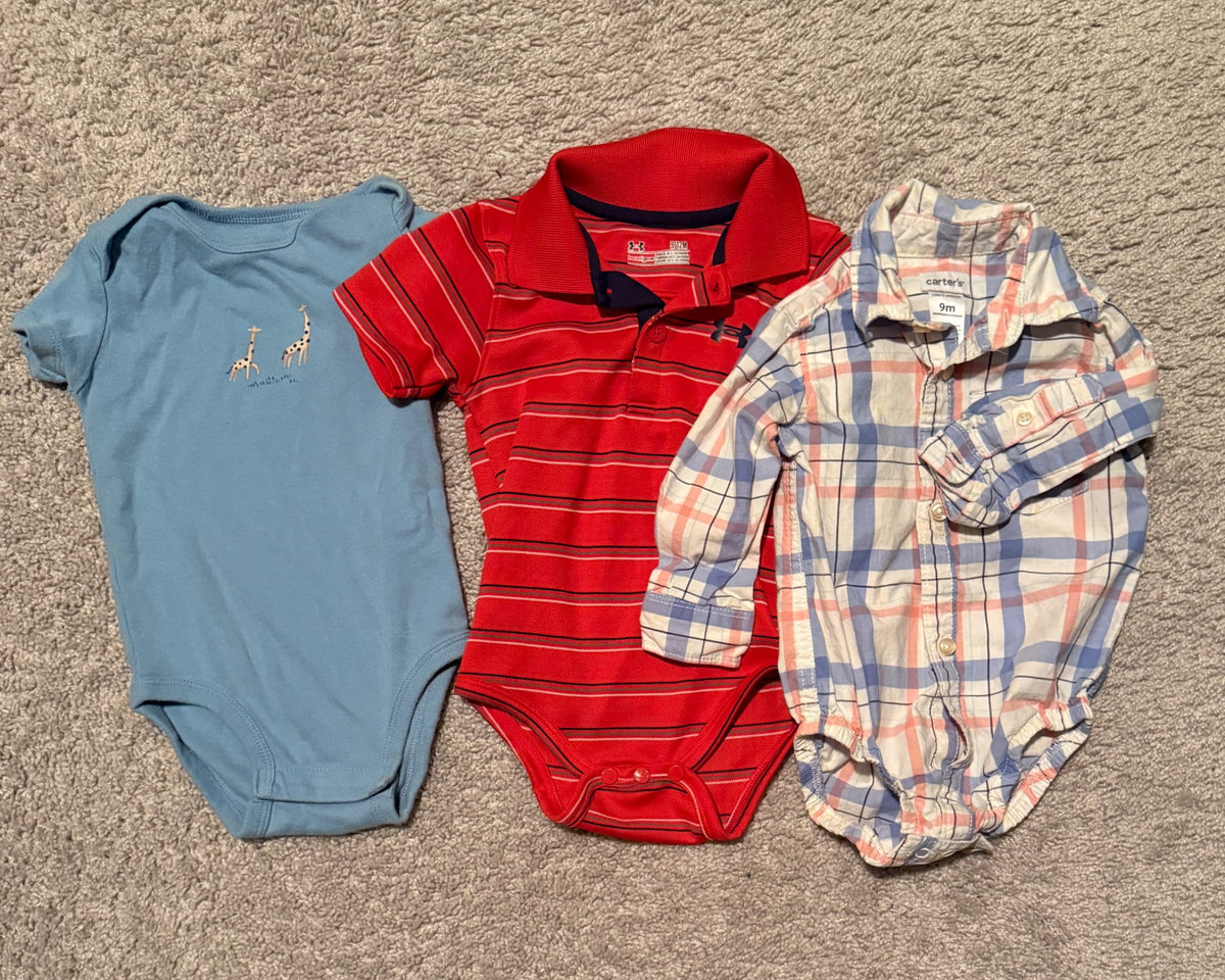 Bundle of 3 Onesies (9 Months), Kids 9 Month (6-9M)