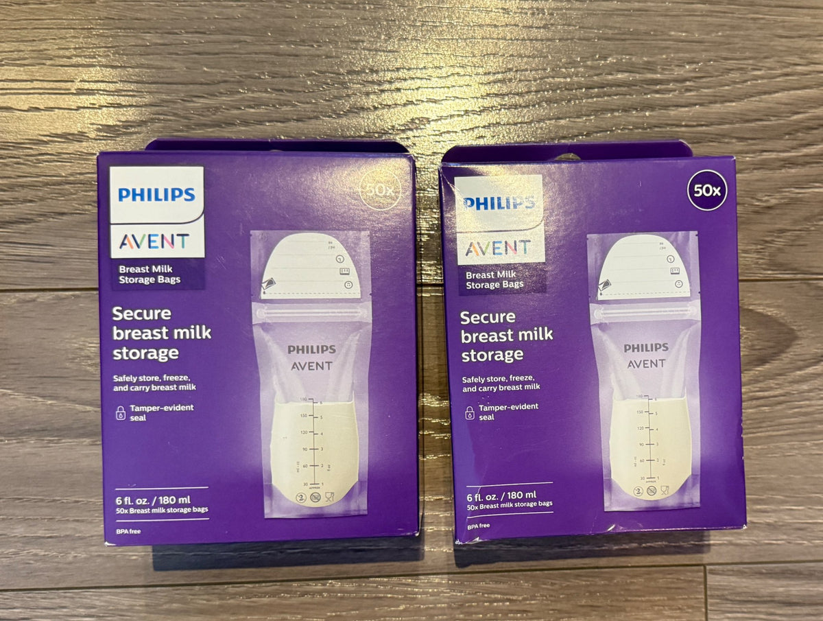 Two Brand New Boxes of Breast Milk Storage Bags (Philips Avent)