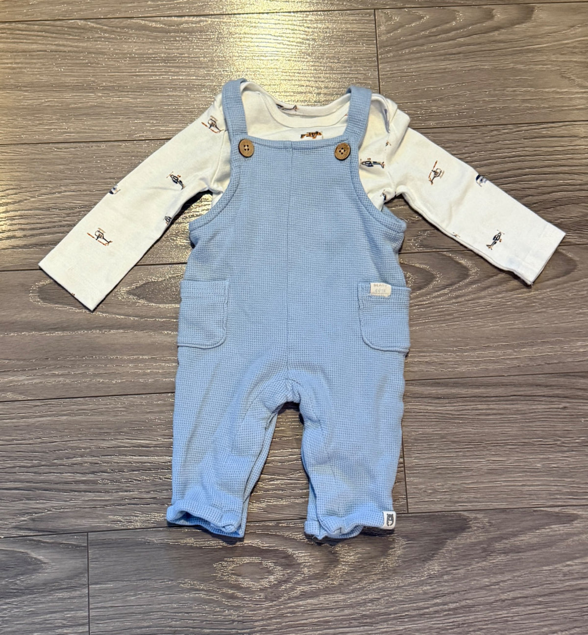 3-6 Month Overall Outfit , Kids 6 Month (3-6M)