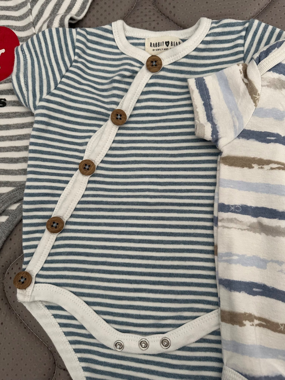 Bundle of 4 short sleeve onesies, Calvin Klein and other, Kids 9 Month (6-9M)