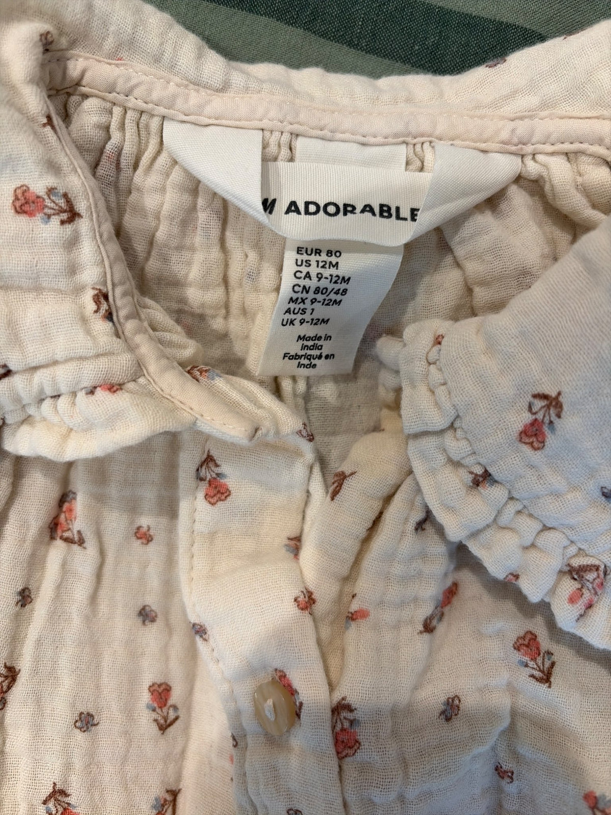 H&M Adorables floral bubble romper, Kids 12 Month (9-12M)