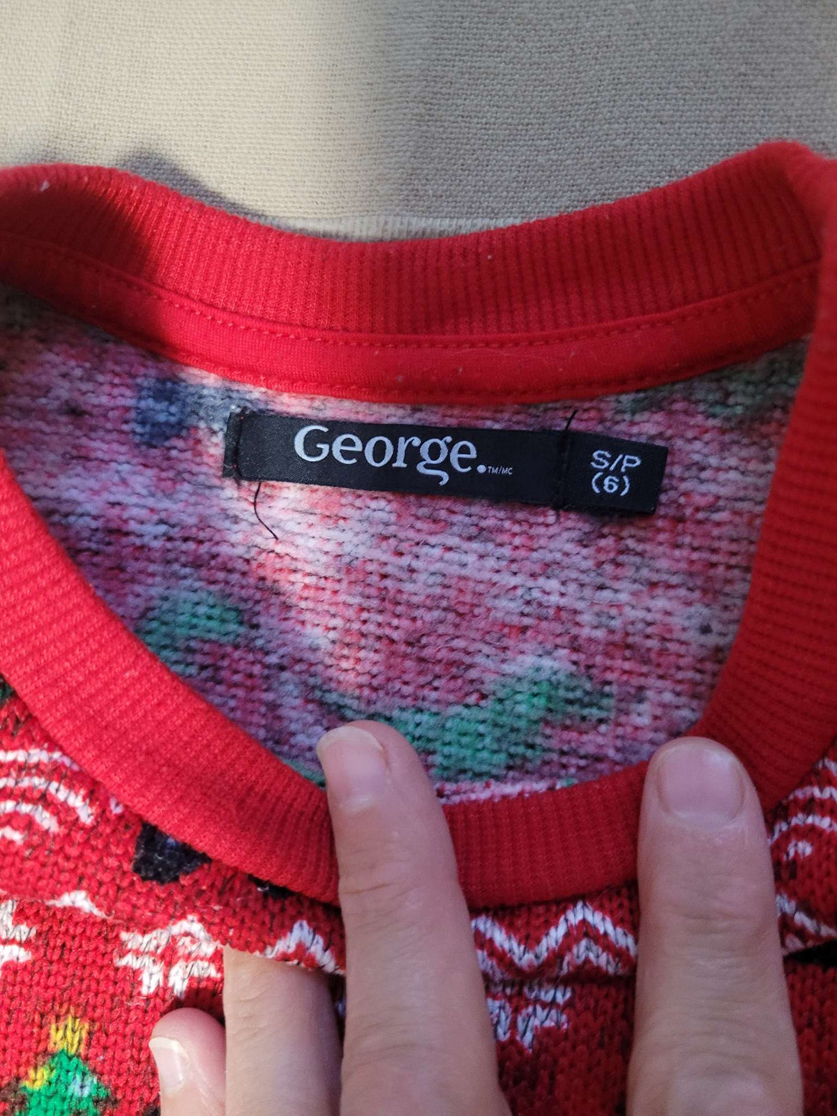Boys Christmas sweater with t-rex, Kids 6/6X