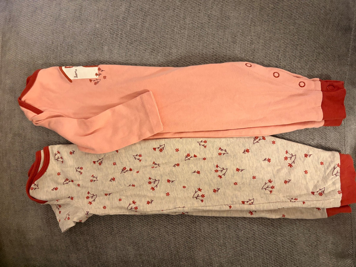 Short and long sleeve footless outfits , Kids 12 Month (9-12M)
