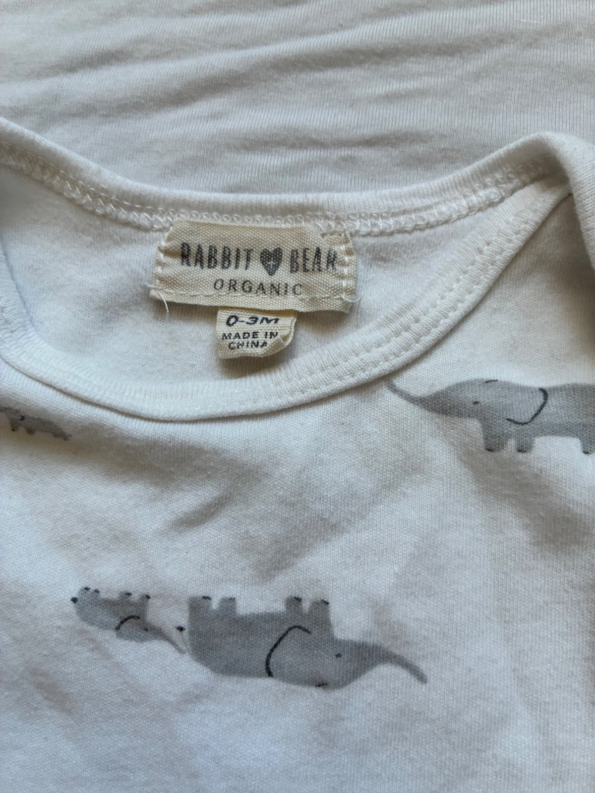 Set of 3 Elephant Onesies, 0-3 months , Kids 3 Month (0-3M)