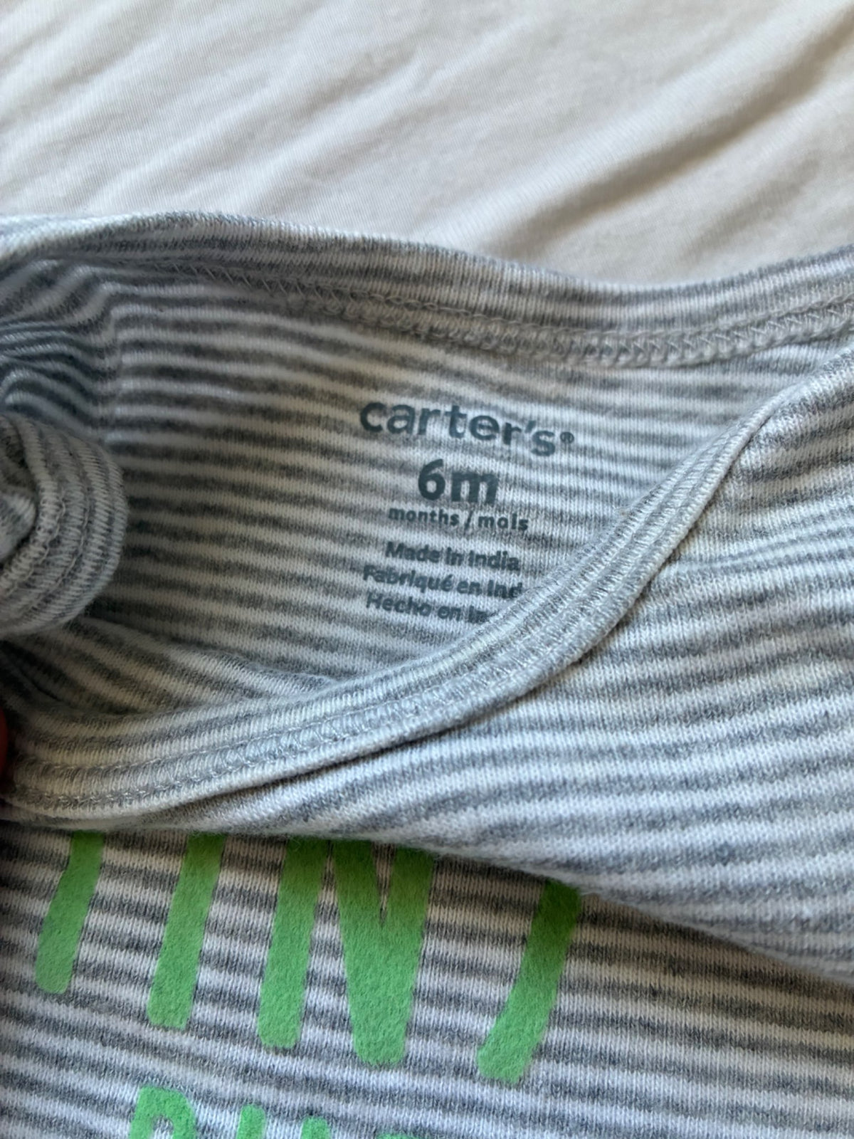2 Carters 6 month striped onesies , Kids 6 Month (3-6M)
