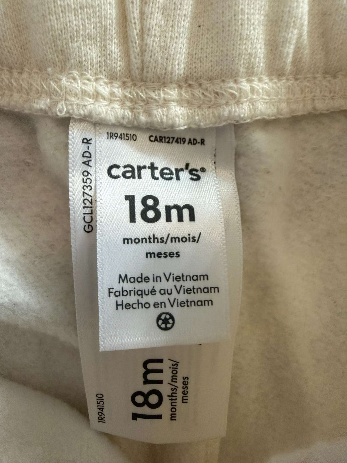 2 Cozy Pants 12-18M – Baby Gap Knit & Carter's Sparkle Joggers (297), Kids 18 Month (12-18M)