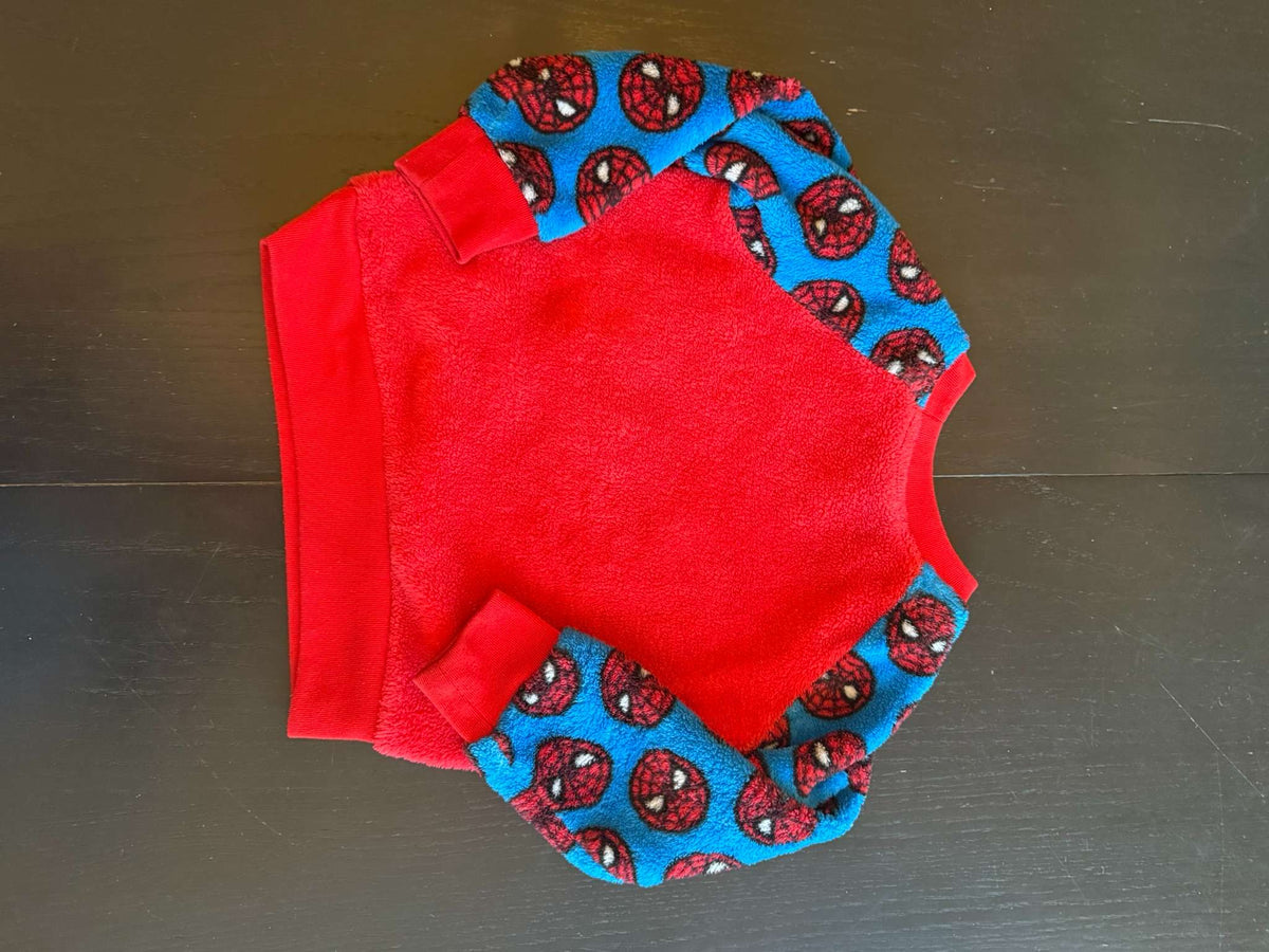 Disney Store Marvel Spider-Man Fuzzy Fleece Sweatshirt - Size 3 (#230), Kids 3T