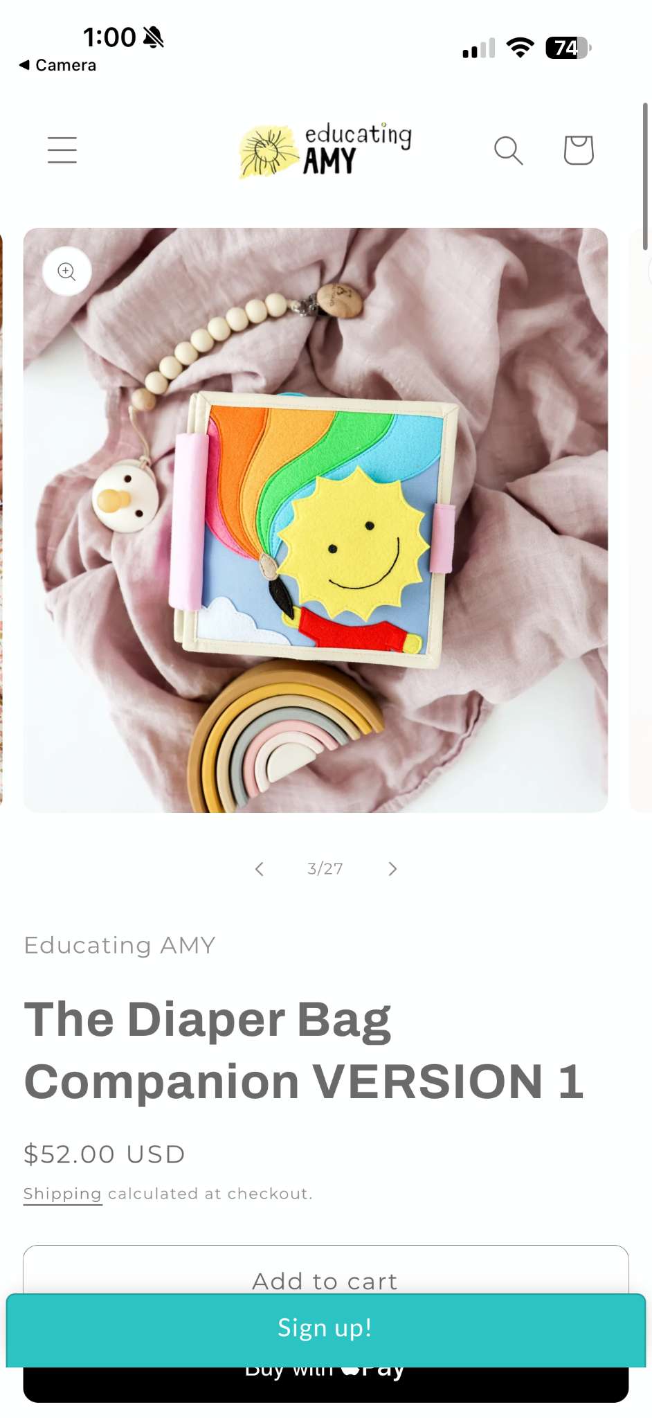 Educating Amy Felt Quiet Book