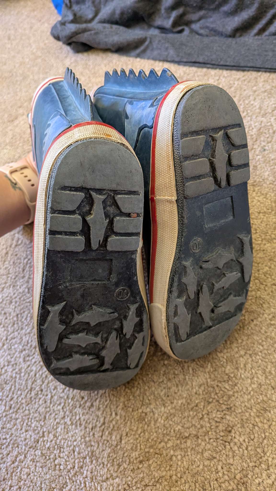 Dinosaur size 10 rubber boot, Shoes 10 (Toddler:2-4yr)