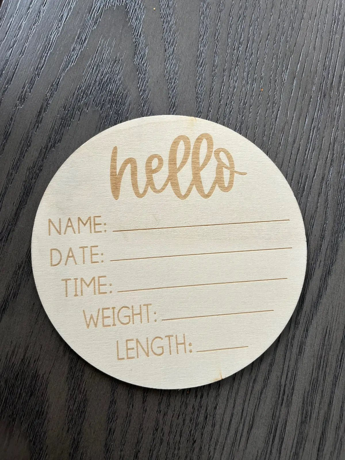 Baby milestone wood discs
