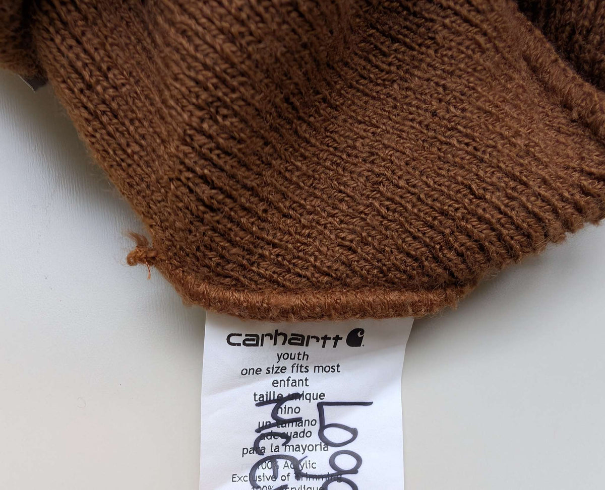 Carhartt Brown Beanie Touque Youth One Size