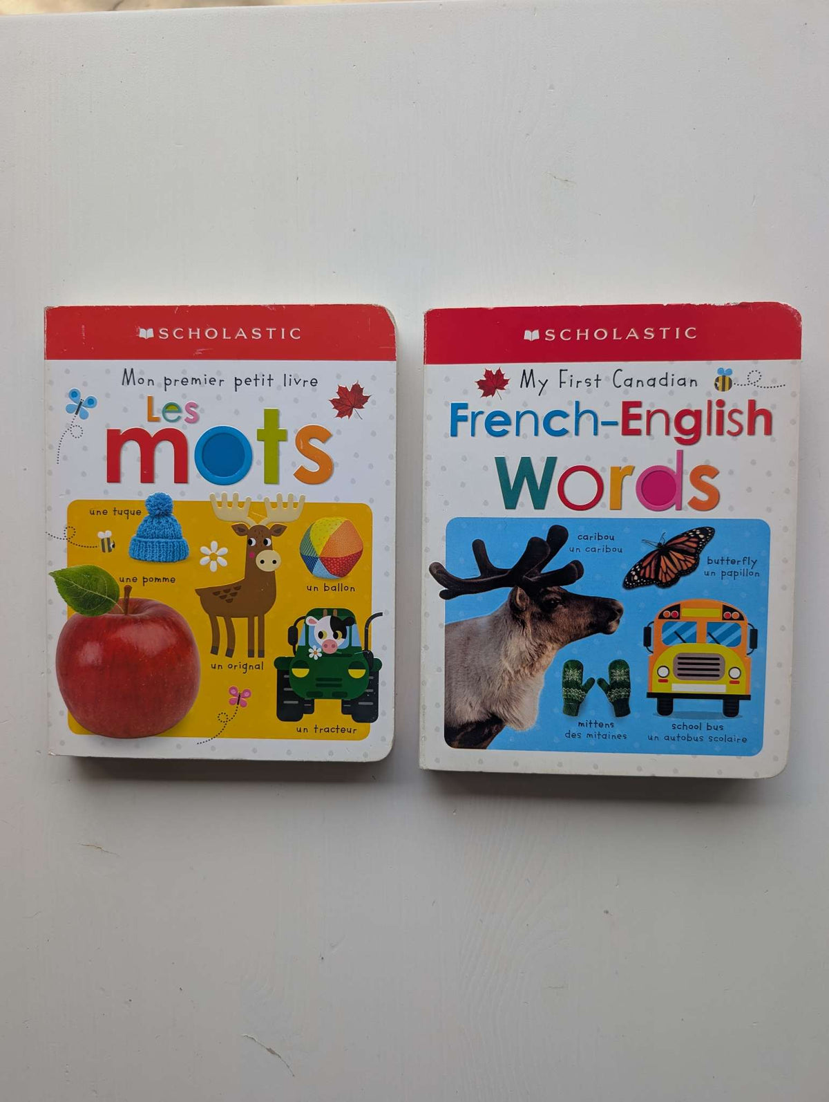 Bilingual French-English Toddler Board Books Bundle 1-4Y