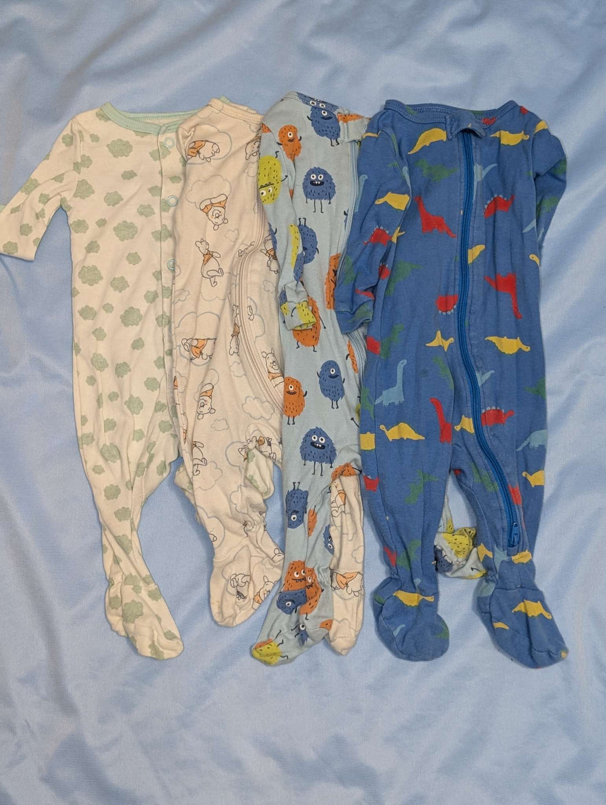 Boys Sleepers Bundle of 4-3 Months (0-3 M), 0-3 Months (Newborn)