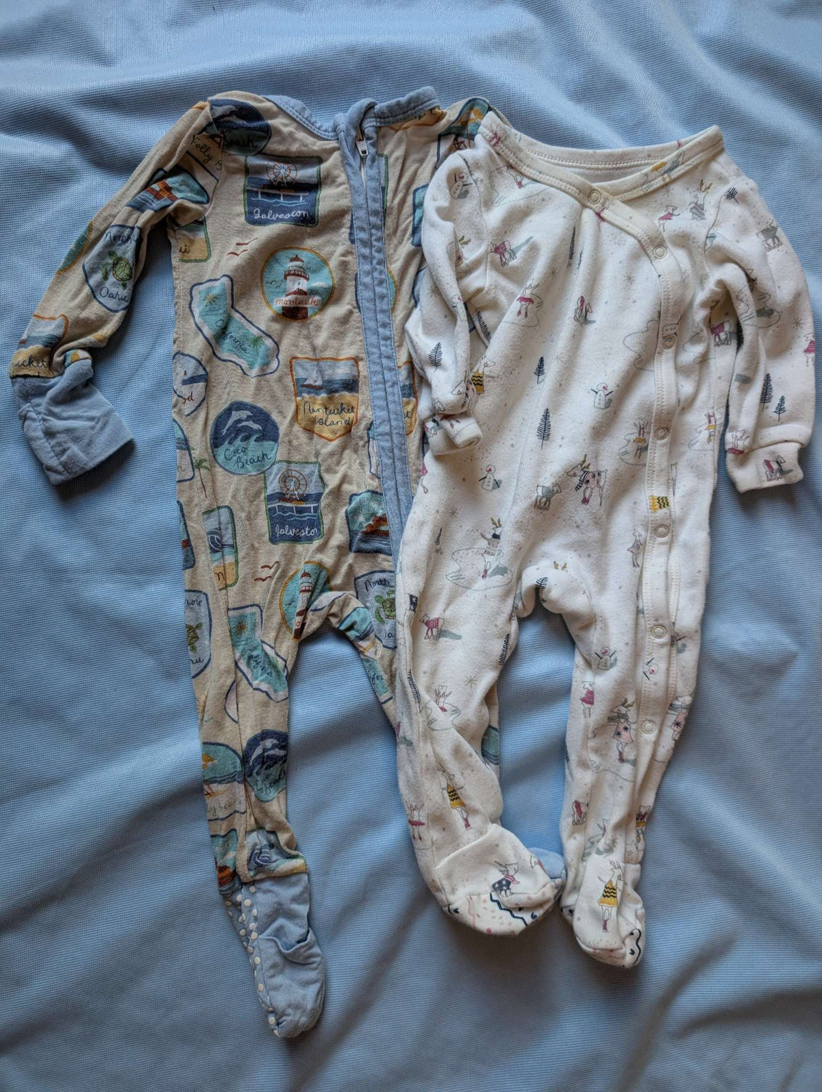 Gender Neutral Sleeper Bundle of 2 (0-3 M), Kids 3 Month (0-3M)