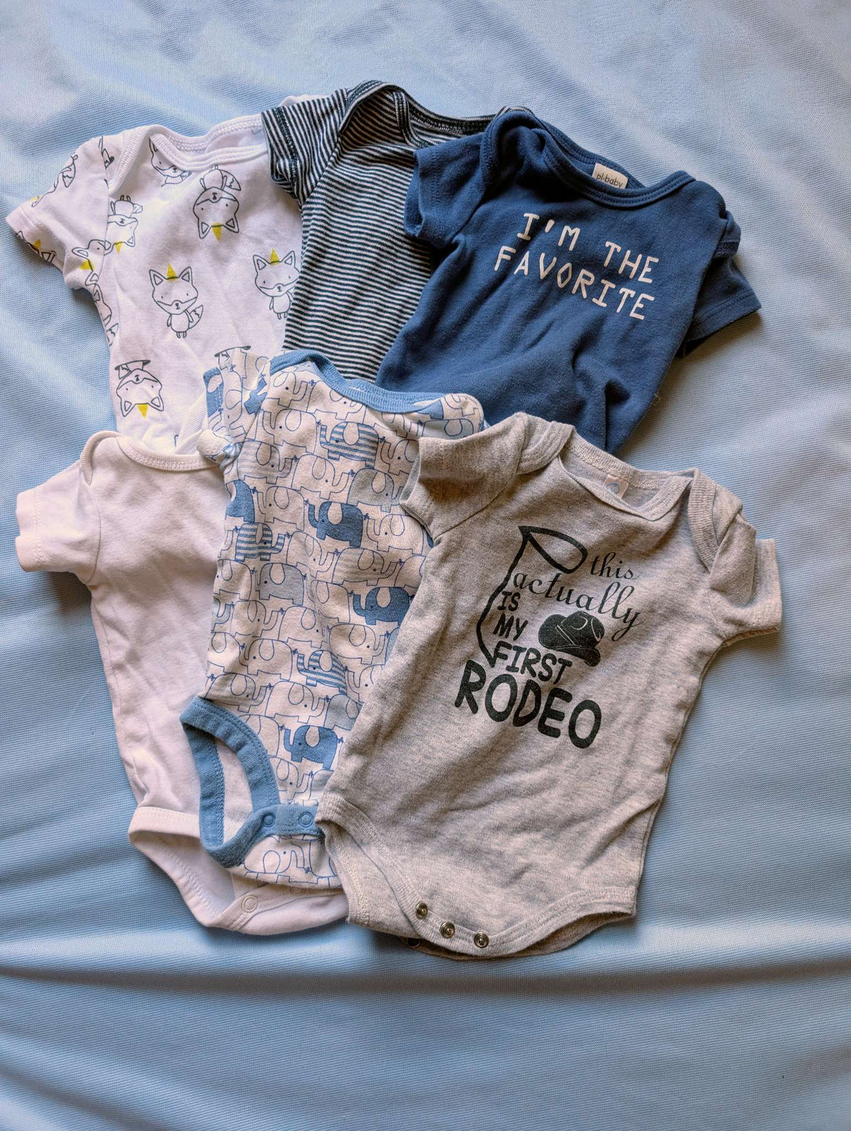 Boys Onesies Bundle of 6 (0-3M), Kids 3 Month (0-3M)