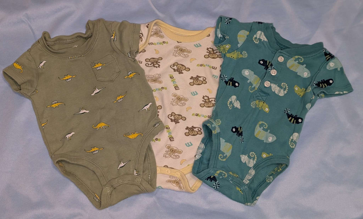 Baby Body Suits (Bundle of 3) (0-3M)