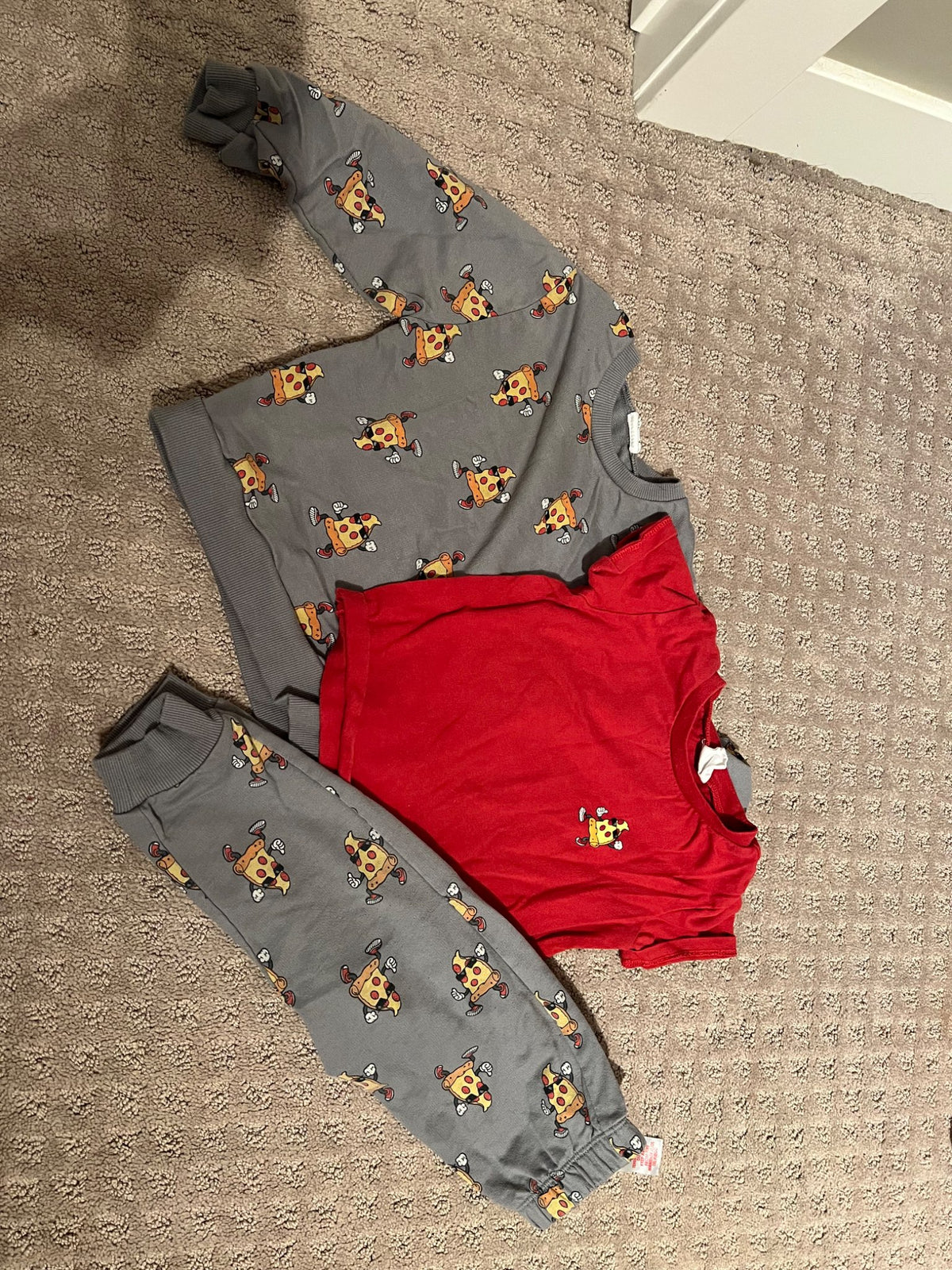 Petit Lem Mini Threads pizza outfit - 3 Piece Putfit, Kids 2T