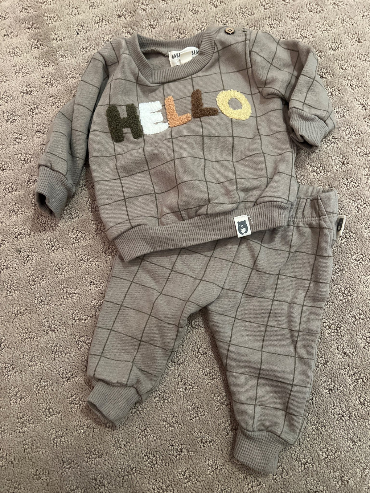 Rabbit +Bear outfit, Kids 3 Month (0-3M)